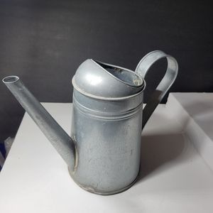 Tall Metal Watering Can Galvanized Water Can or Tall Rustic Vase Spring Planter